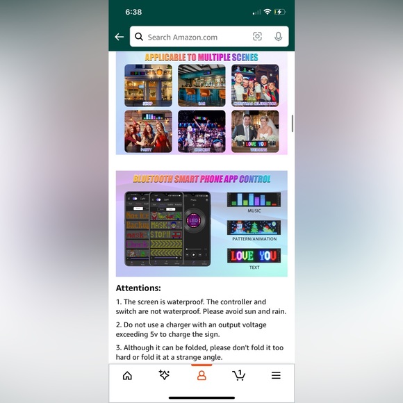 QBZDOUA Programmable Car LED Sign - Picture 4 of 11